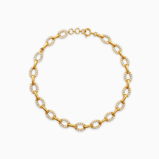 Gold Celestial Link Lab Grown Diamond Bracelet