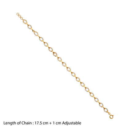 Gold Celestial Link Lab Grown Diamond Bracelet