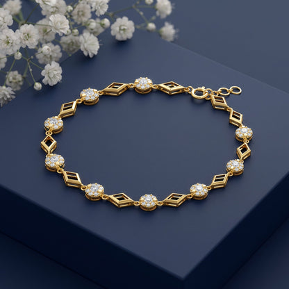 Anushka Sharma Gold Starlight Mosaic Lab Grown Diamond Bracelet