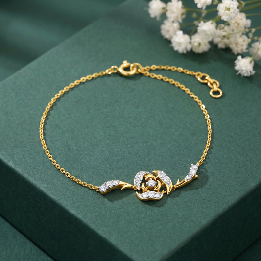 Gold Horizon Bloom Lab Grown Diamond Bracelet