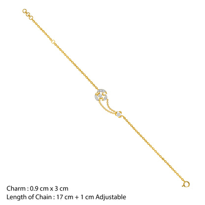 Gold Horizon Line Lab Grown Diamond Bracelet