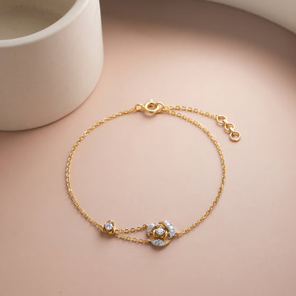 Gold Horizon Line Lab Grown Diamond Bracelet