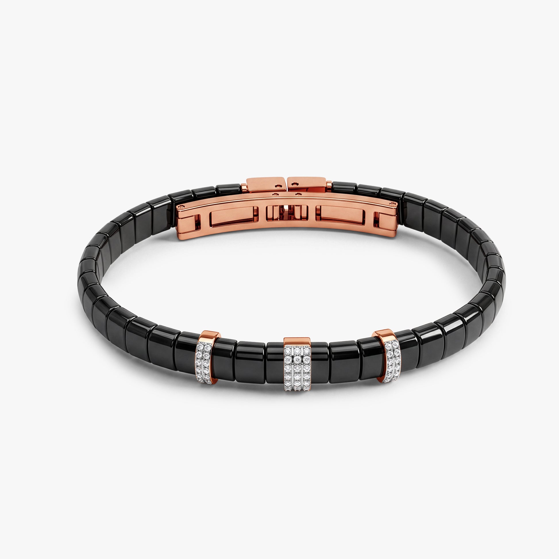Rose Gold Prism Bar Lab Grown Diamond Bracelet
