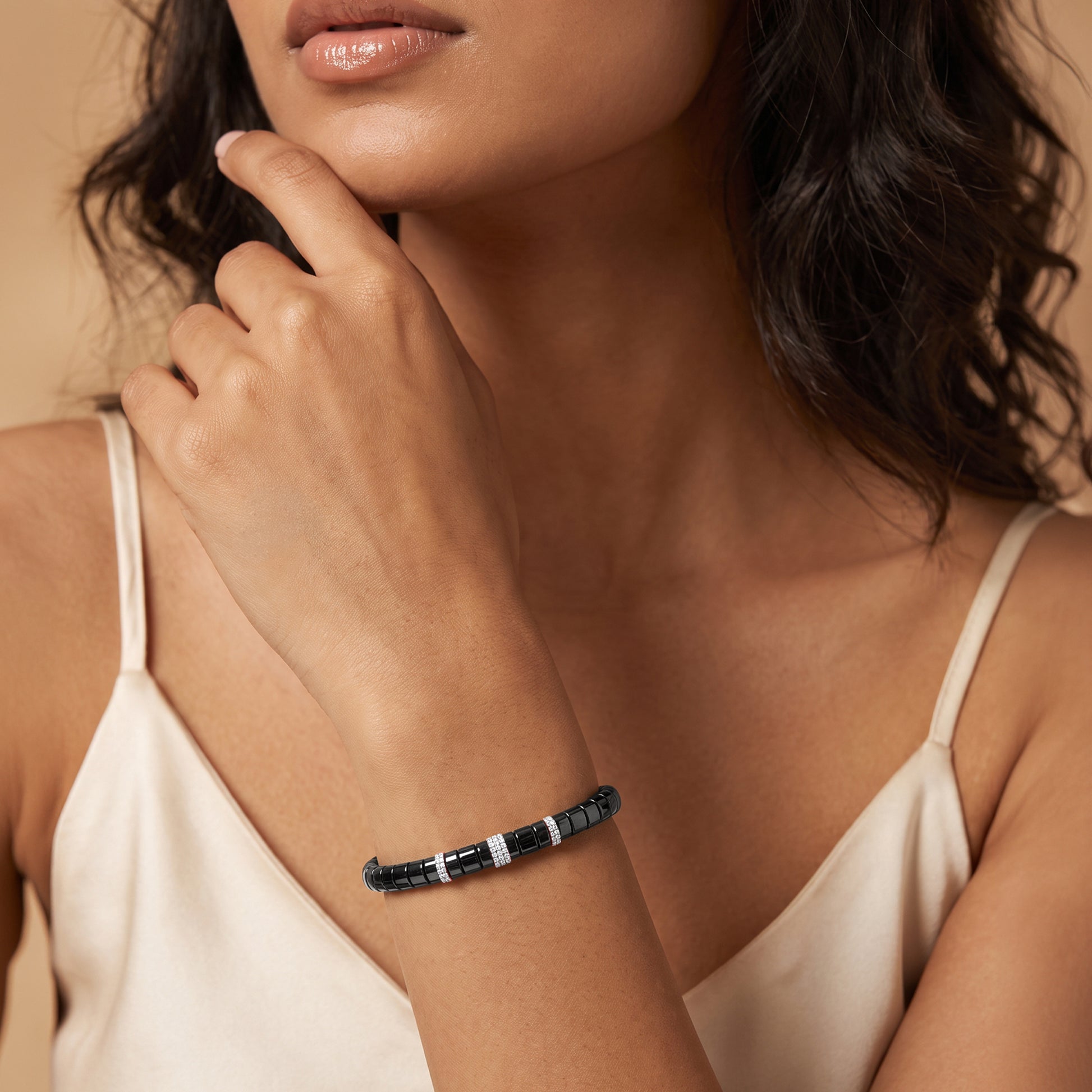 Rose Gold Prism Bar Lab Grown Diamond Bracelet