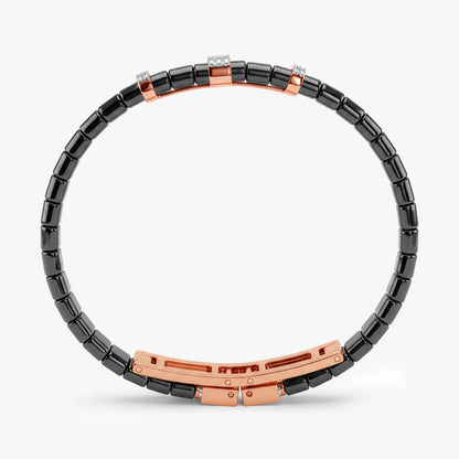 Rose Gold Prism Bar Lab Grown Diamond Bracelet