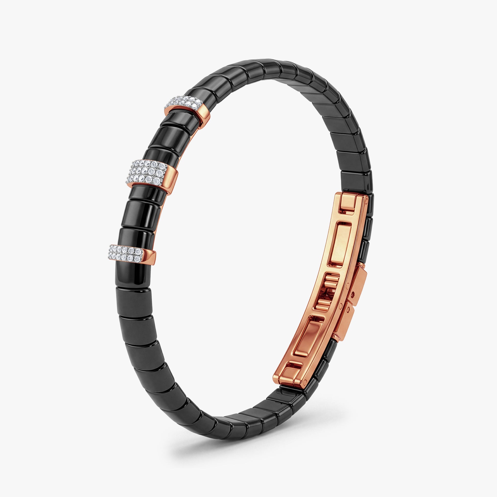Rose Gold Prism Bar Lab Grown Diamond Bracelet
