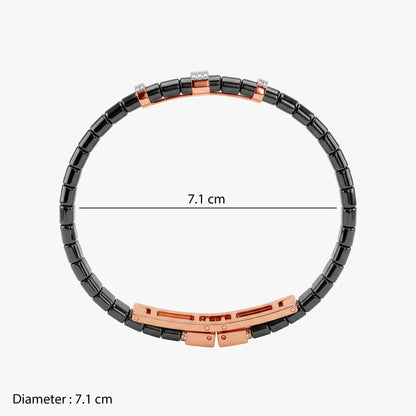 Rose Gold Prism Bar Lab Grown Diamond Bracelet