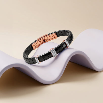 Rose Gold Prism Bar Lab Grown Diamond Bracelet