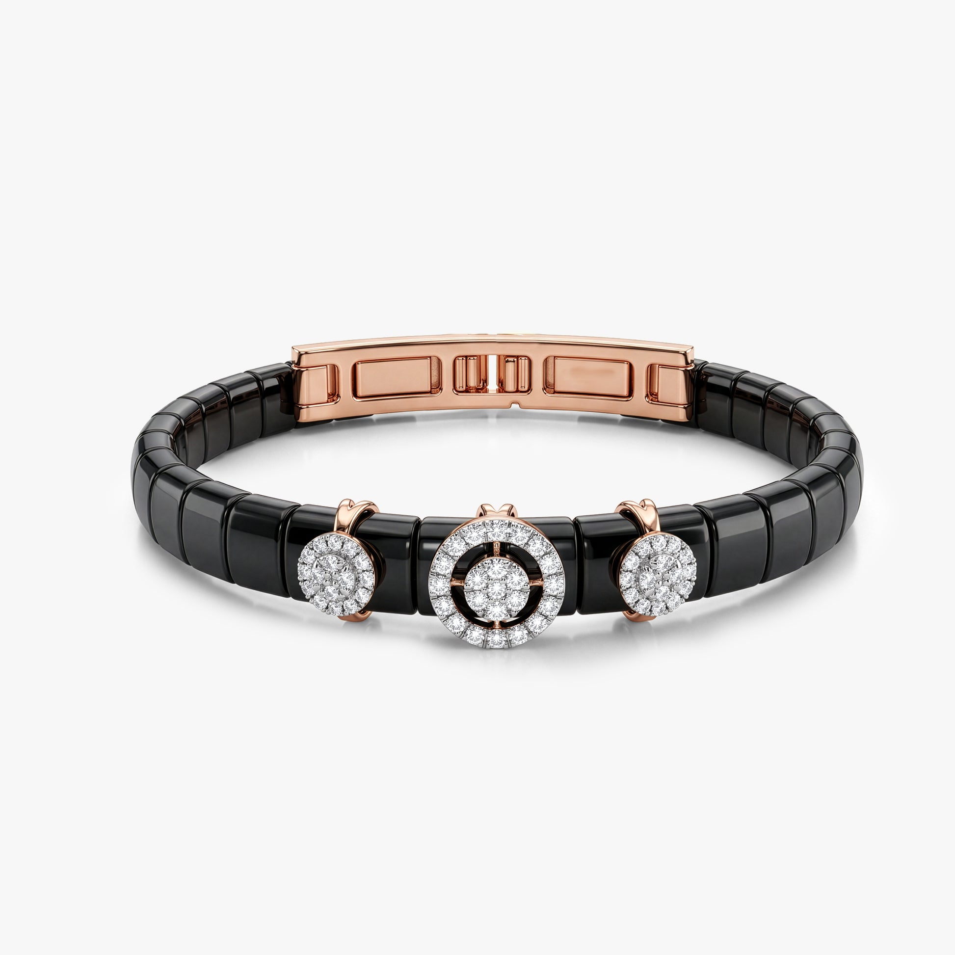 Rose Gold Infinite Circle Lab Grown Diamond Bracelet