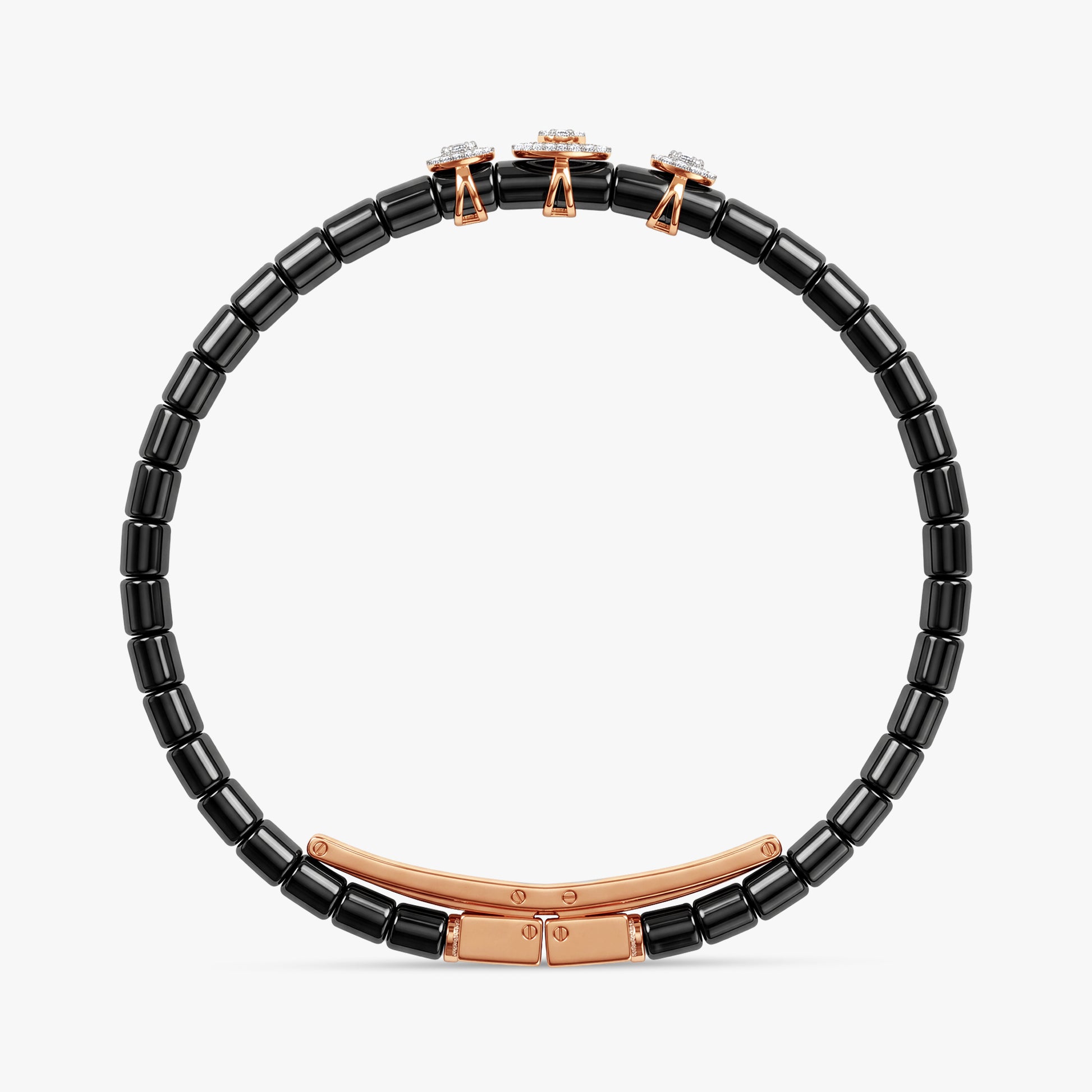 Rose Gold Infinite Circle Lab Grown Diamond Bracelet