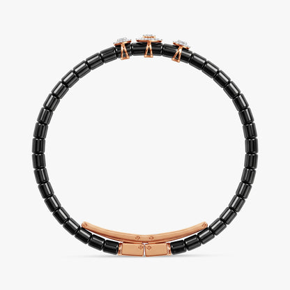 Rose Gold Infinite Circle Lab Grown Diamond Bracelet