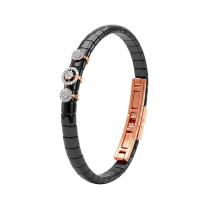 Rose Gold Infinite Circle Lab Grown Diamond Bracelet