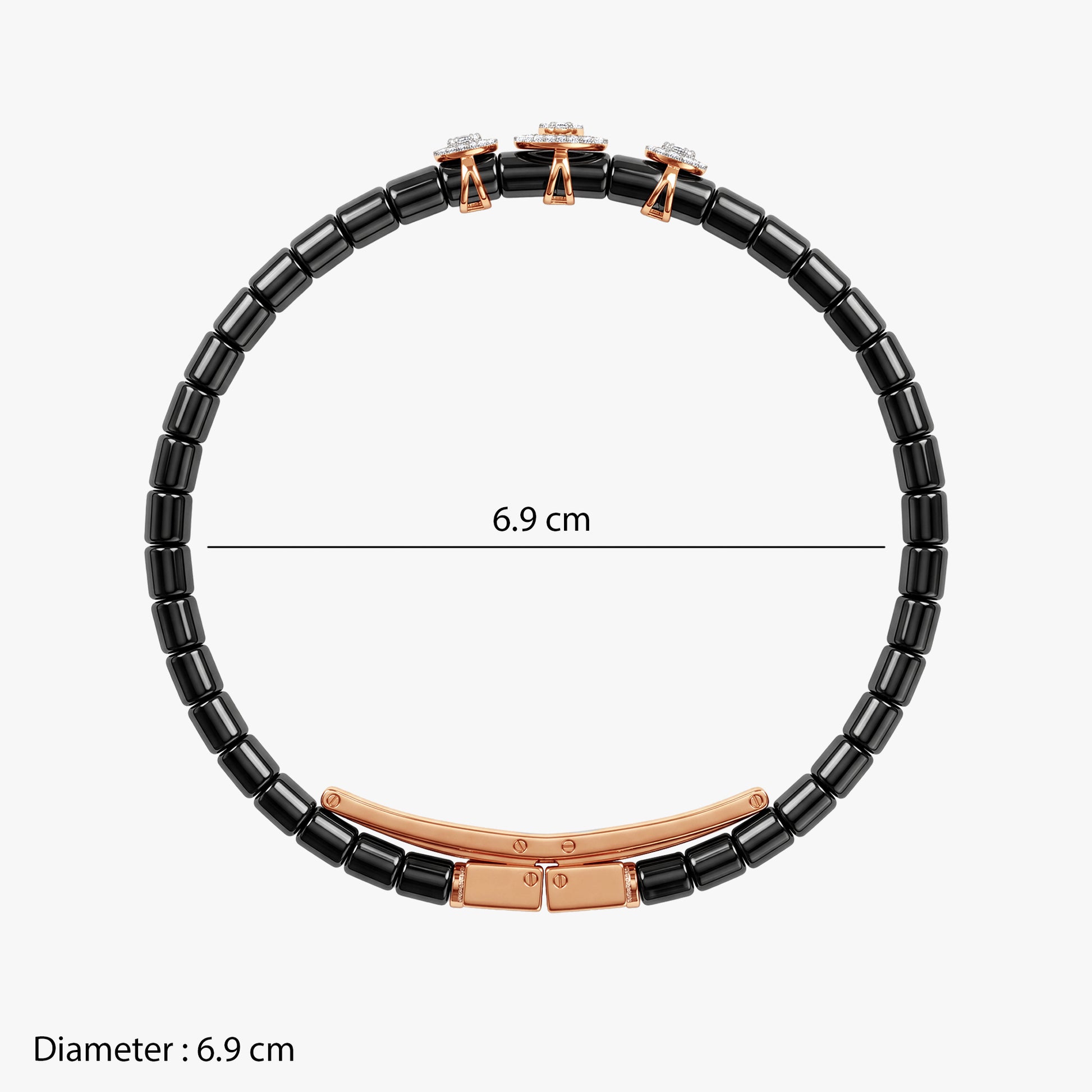 Rose Gold Infinite Circle Lab Grown Diamond Bracelet