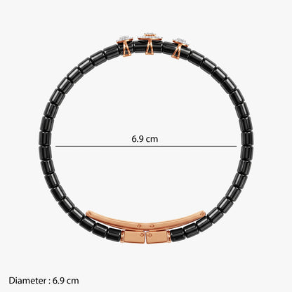 Rose Gold Infinite Circle Lab Grown Diamond Bracelet