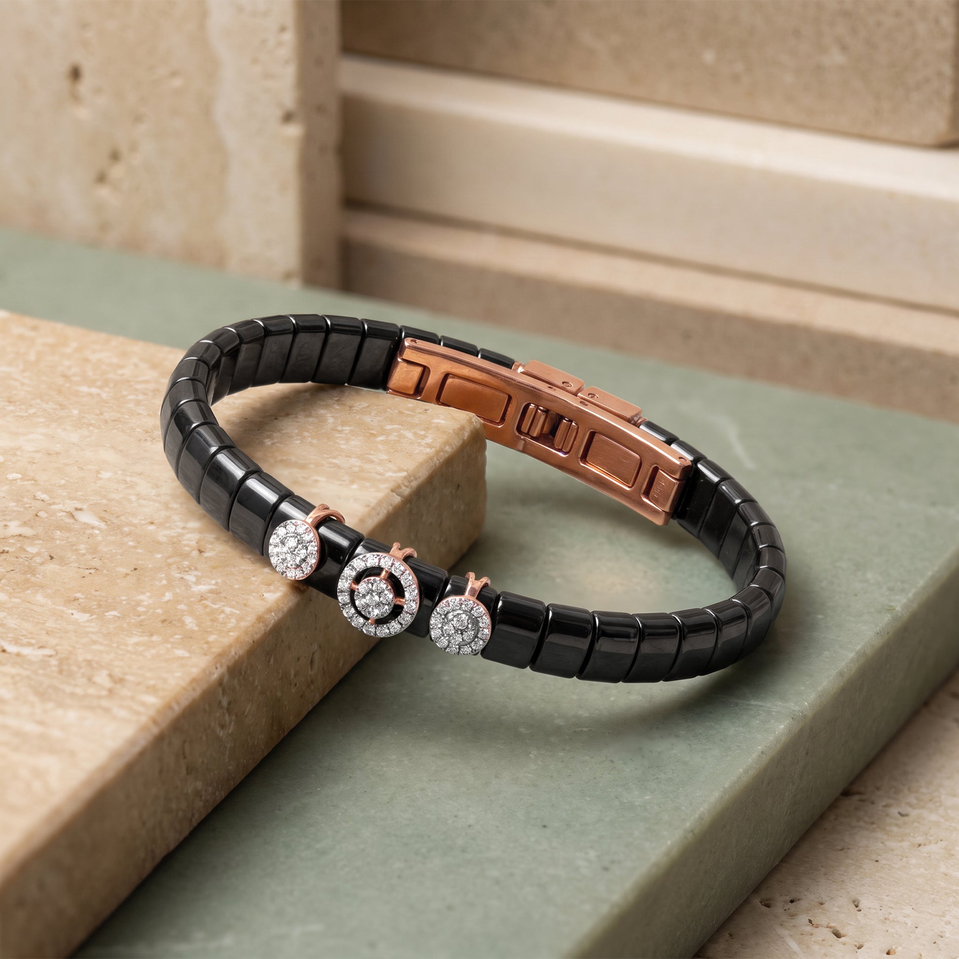 Rose Gold Infinite Circle Lab Grown Diamond Bracelet