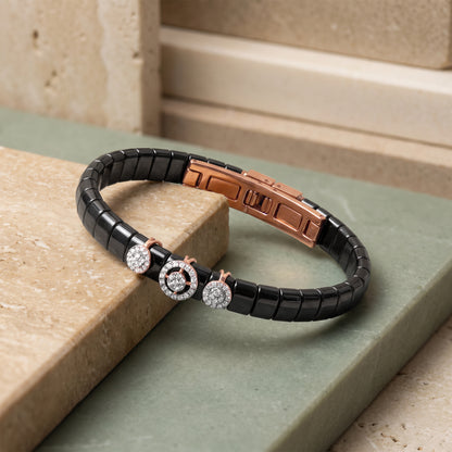 Rose Gold Infinite Circle Lab Grown Diamond Bracelet