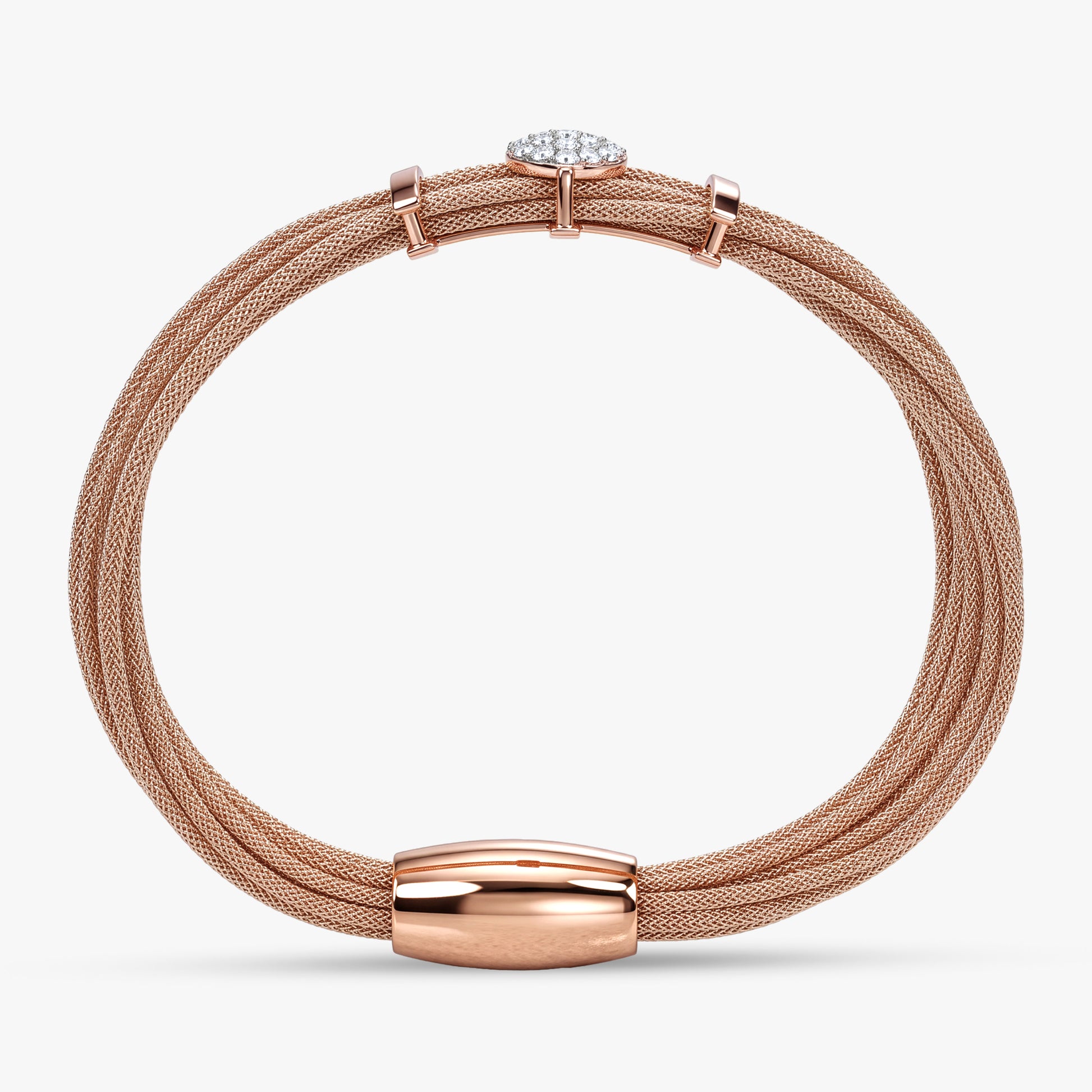 Rose Gold Heartbeat Lab Grown Diamond Bracelet