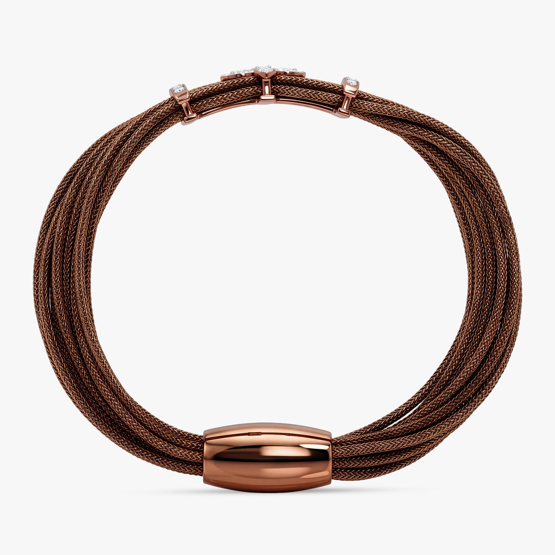 Rose Gold Bloom Stack Lab Grown Diamond Bracelet