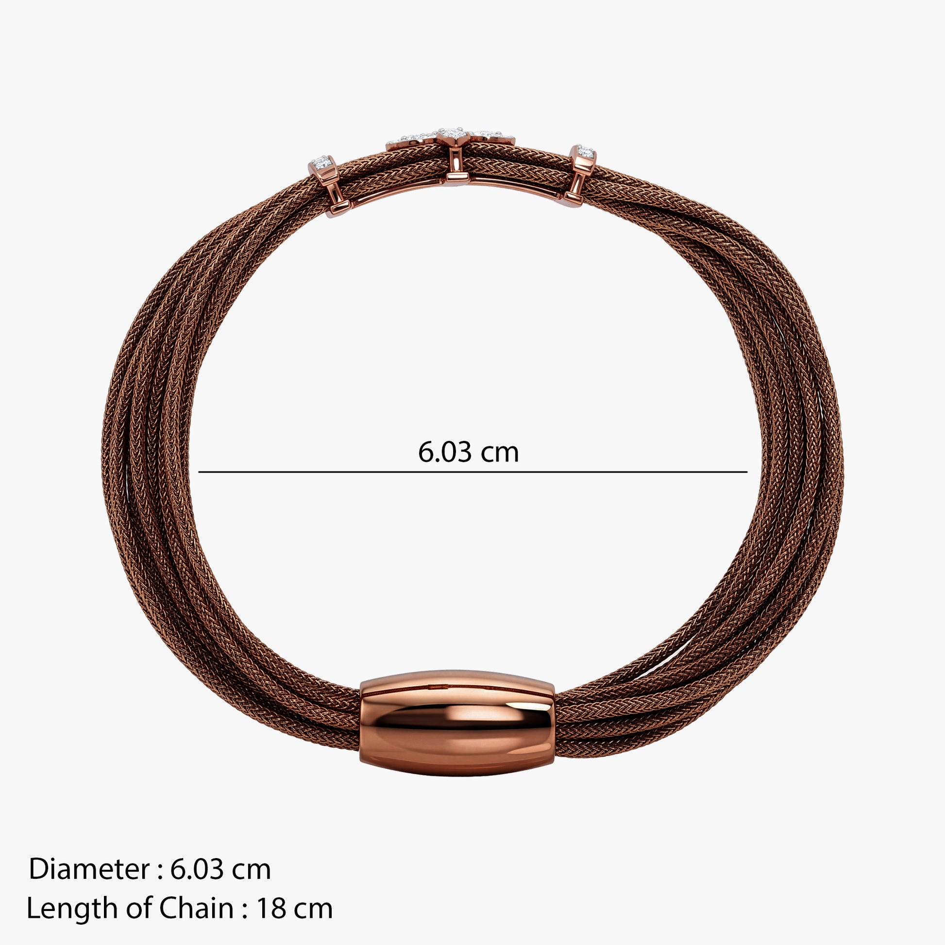Rose Gold Bloom Stack Lab Grown Diamond Bracelet