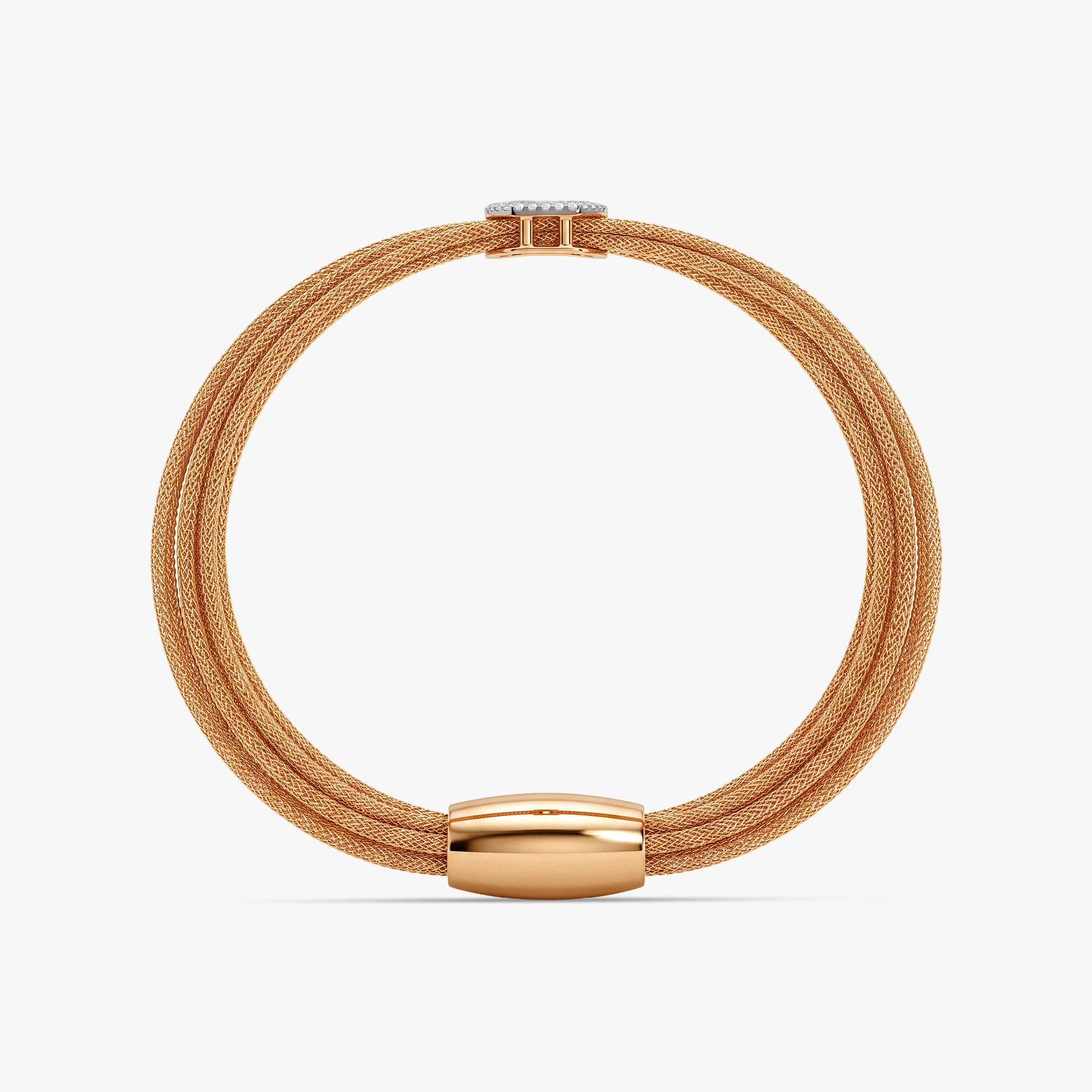 Gold Square Shine Lab Grown Diamond Bracelet