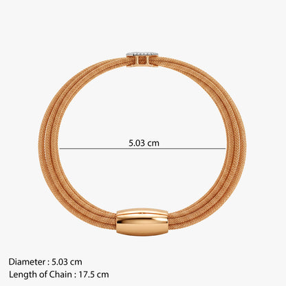 Gold Square Shine Lab Grown Diamond Bracelet