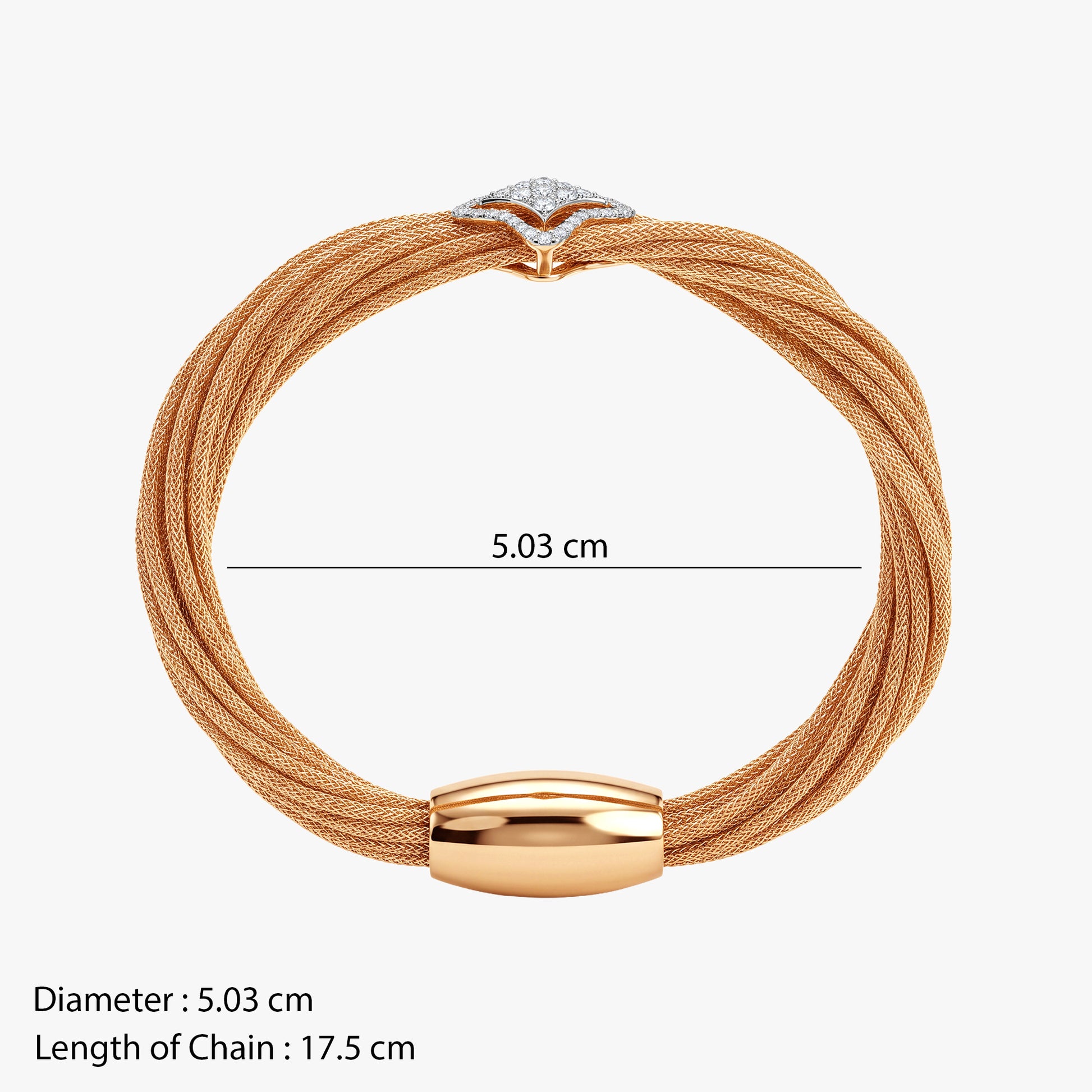 Gold Sparkling Gleam Lab Grown Diamond Bracelet