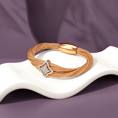 Gold Sparkling Gleam Lab Grown Diamond Bracelet