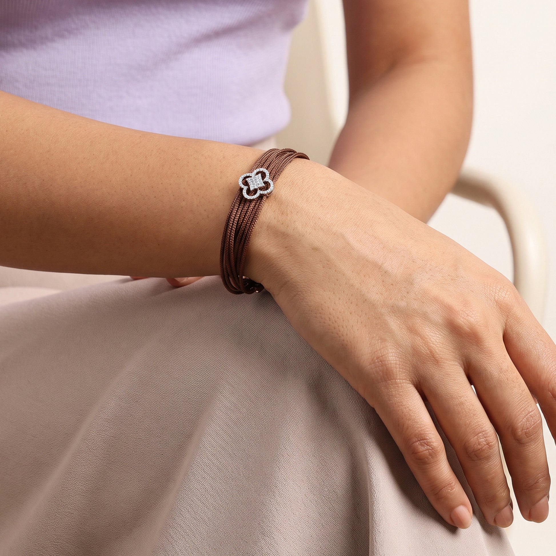 Rose Gold Pretty Petals Lab Grown Diamond Bracelet