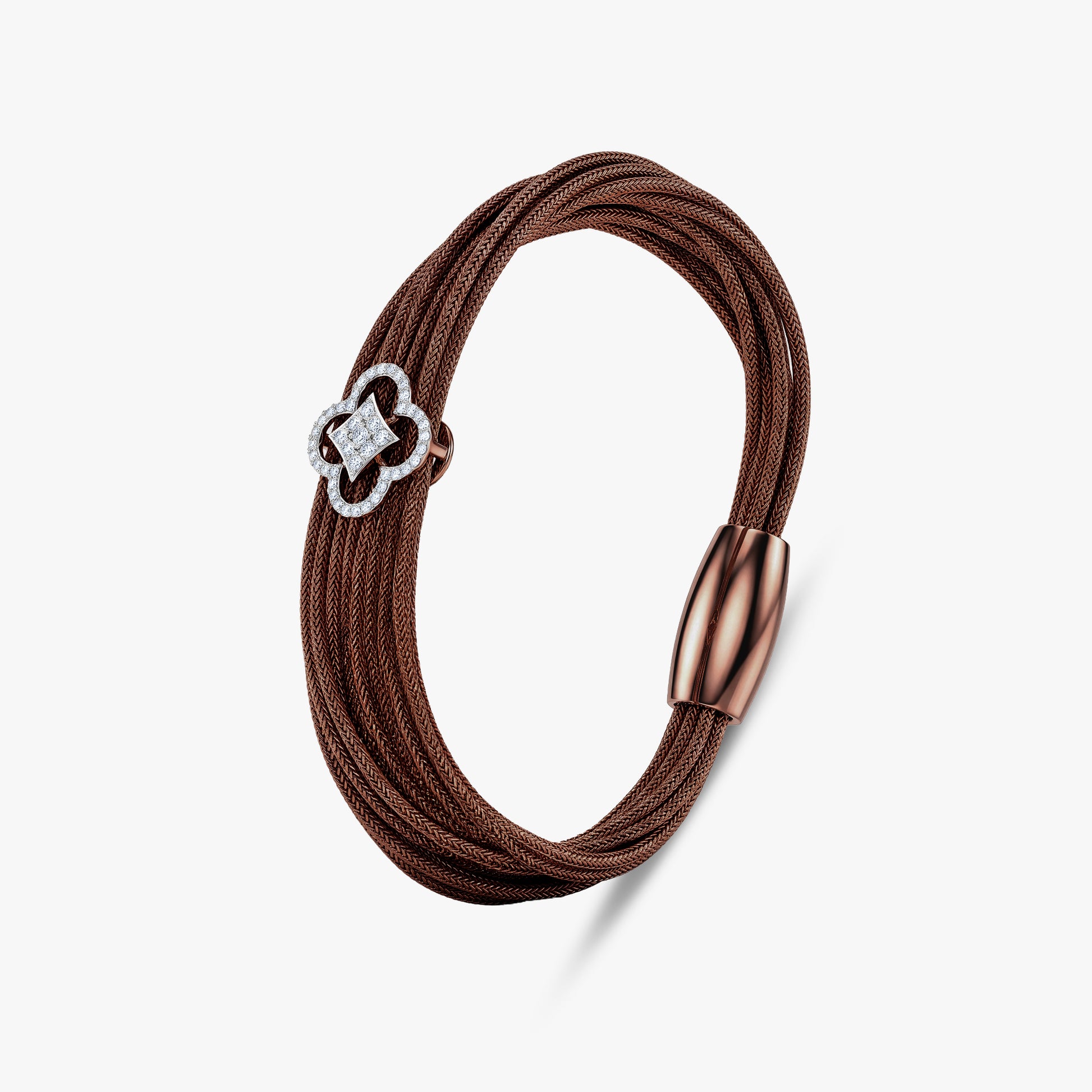 Rose Gold Pretty Petals Lab Grown Diamond Bracelet