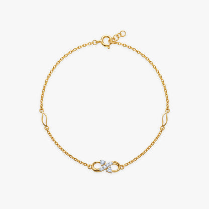 Gold Infinite Sparkle Lab Grown Diamond Bracelet