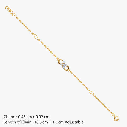 Gold Infinite Sparkle Lab Grown Diamond Bracelet