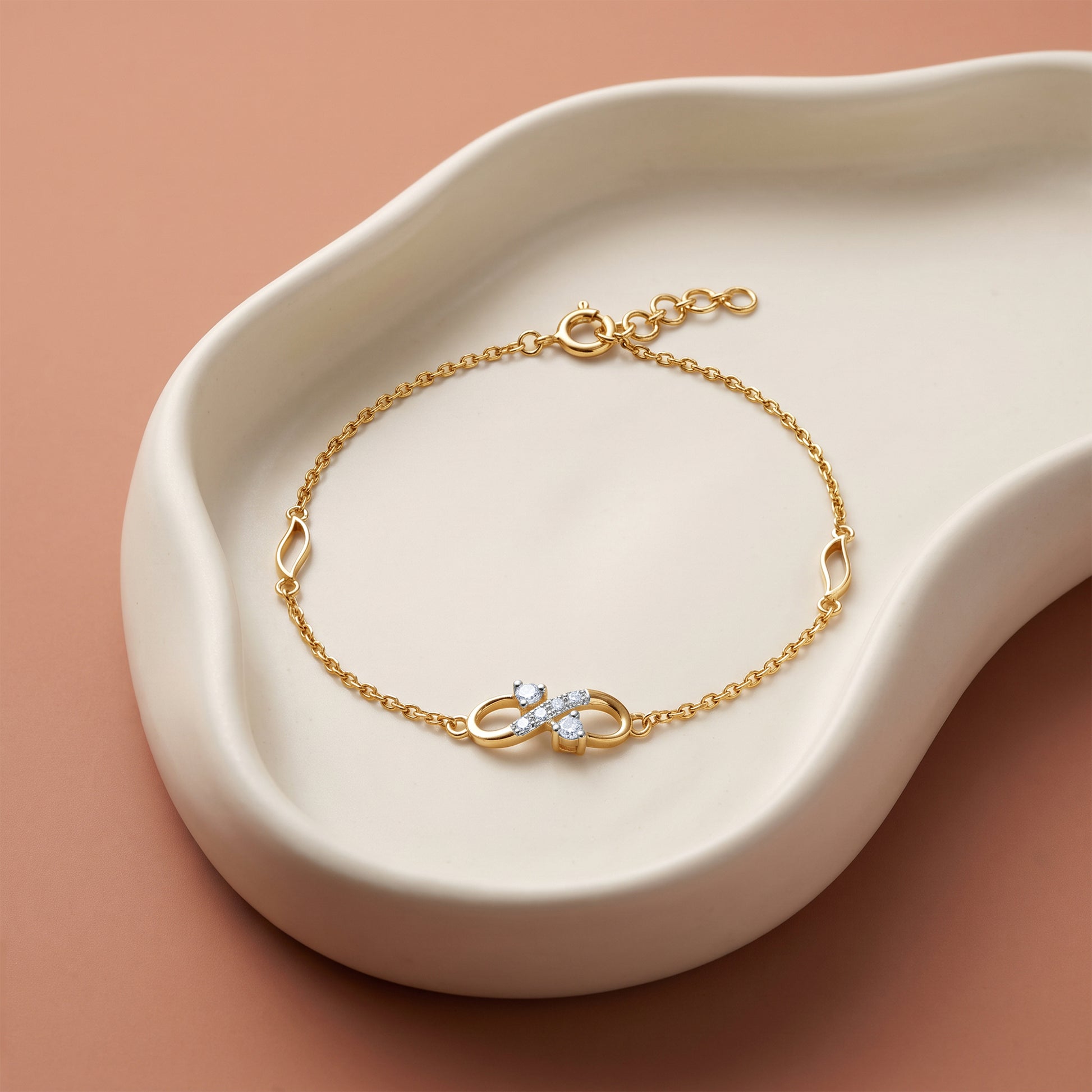 Gold Infinite Sparkle Lab Grown Diamond Bracelet