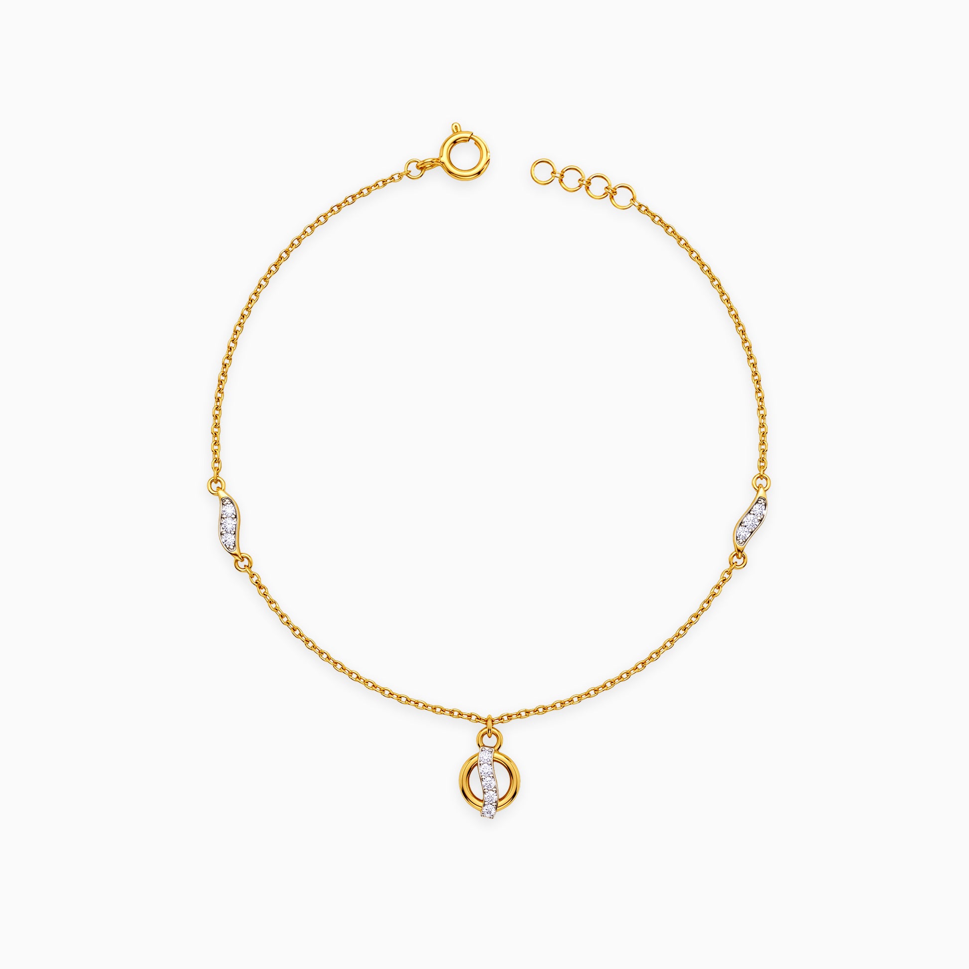 Gold Halo Shine Lab Grown Diamond Bracelet