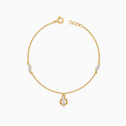 Gold Halo Shine Lab Grown Diamond Bracelet