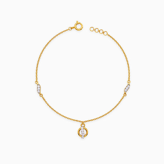 Gold Halo Shine Lab Grown Diamond Bracelet
