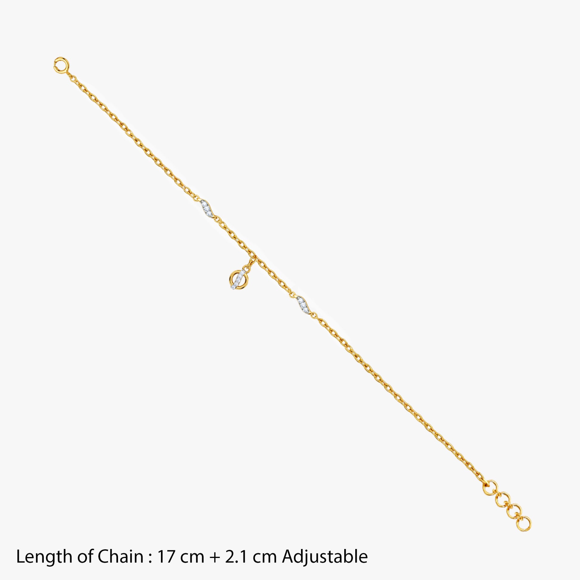 Gold Halo Shine Lab Grown Diamond Bracelet