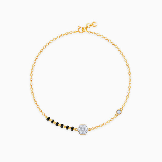 Gold Siya Diamond Mangalsutra Bracelet
