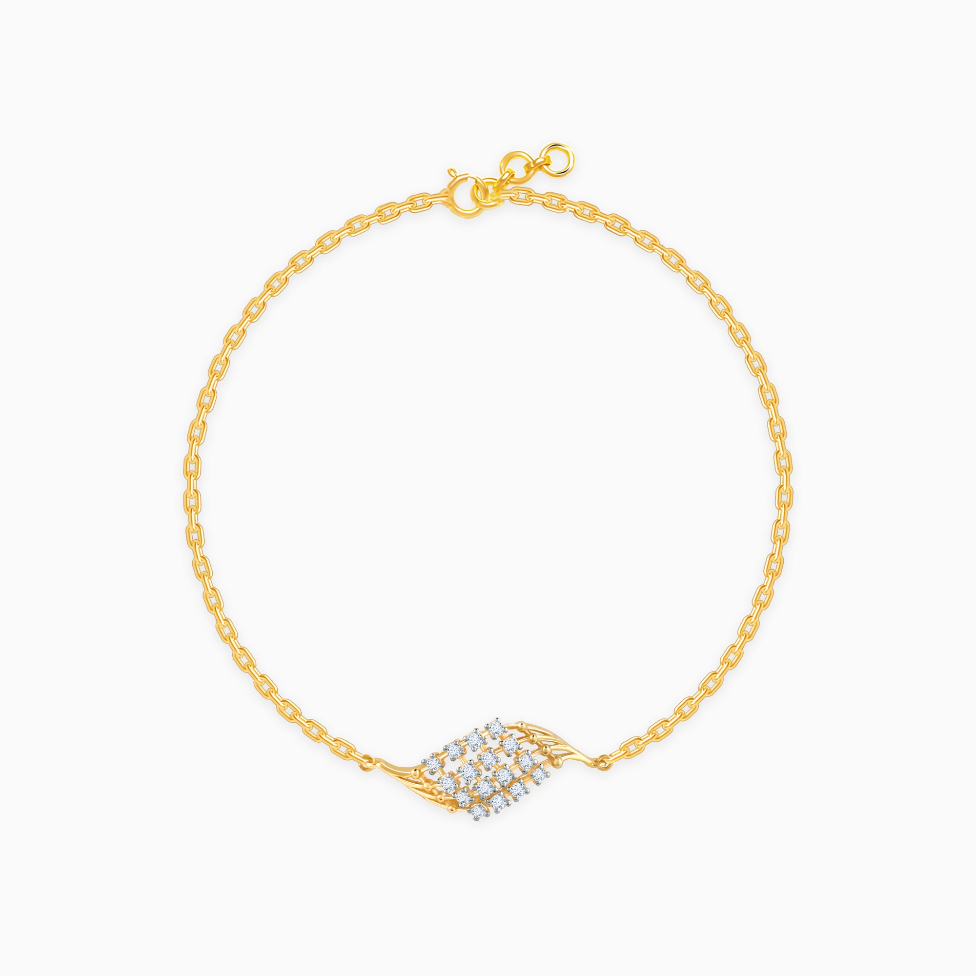 Gold Wavy Shine Diamond Bracelet - Image 1