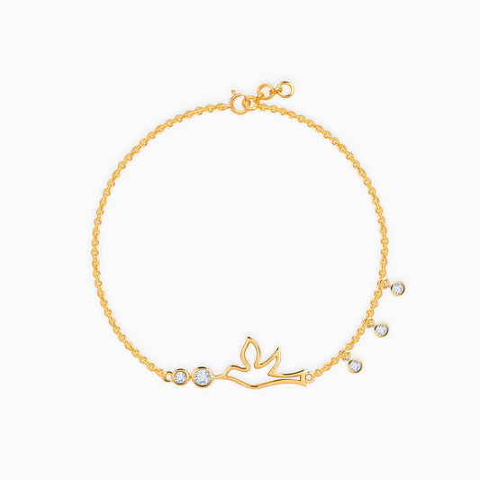 Gold Wings of Joy Lab Grown Diamond Bracelet