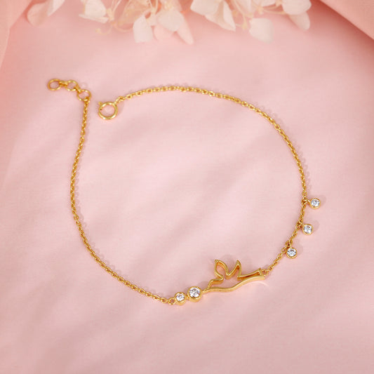 Gold Wings of Joy Lab Grown Diamond Bracelet