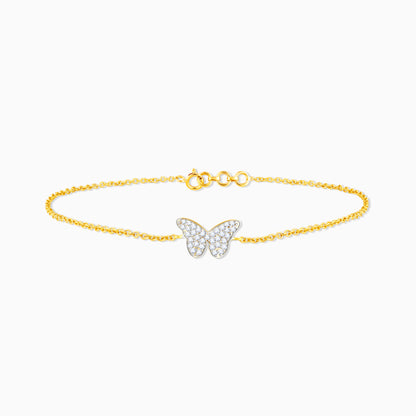 Gold Mysterious Butterfly Diamond Bracelet