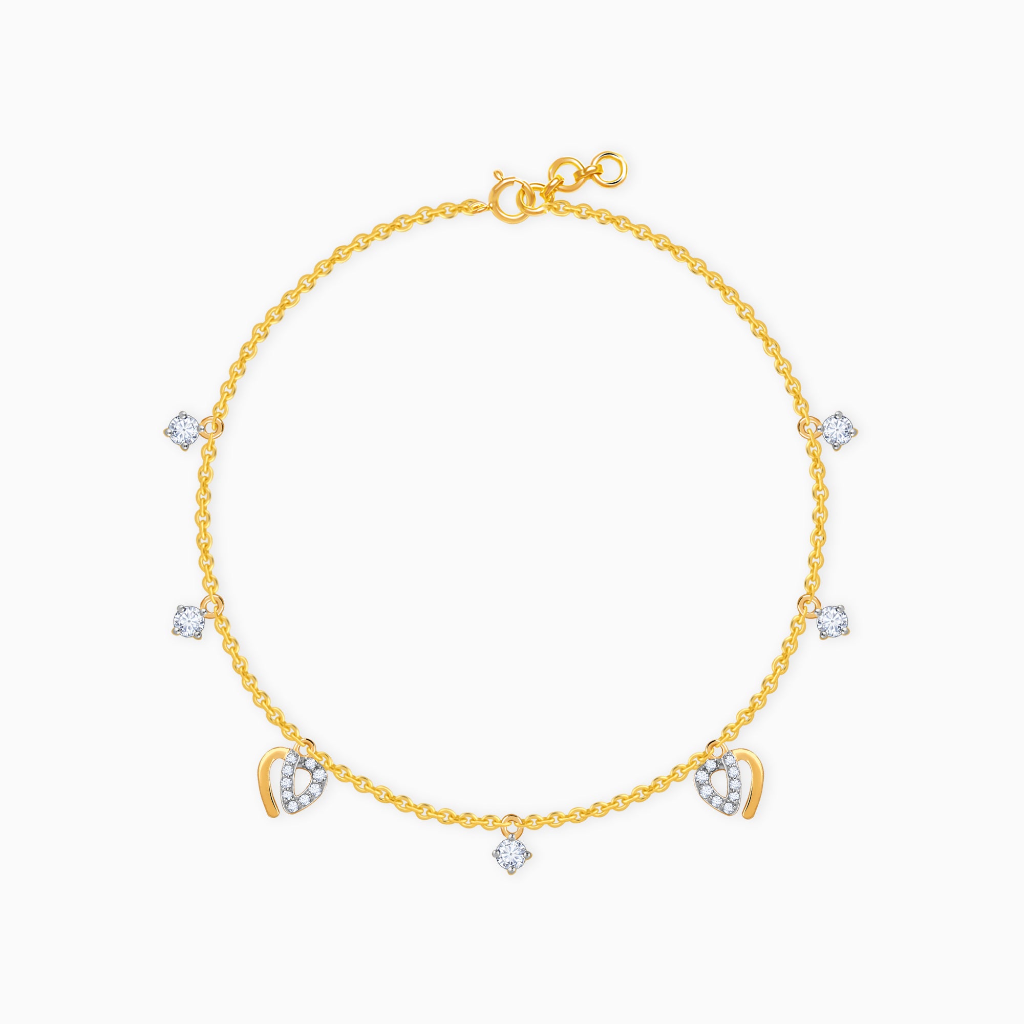 Gold Heartfelt Diamond Bracelet - Image 1