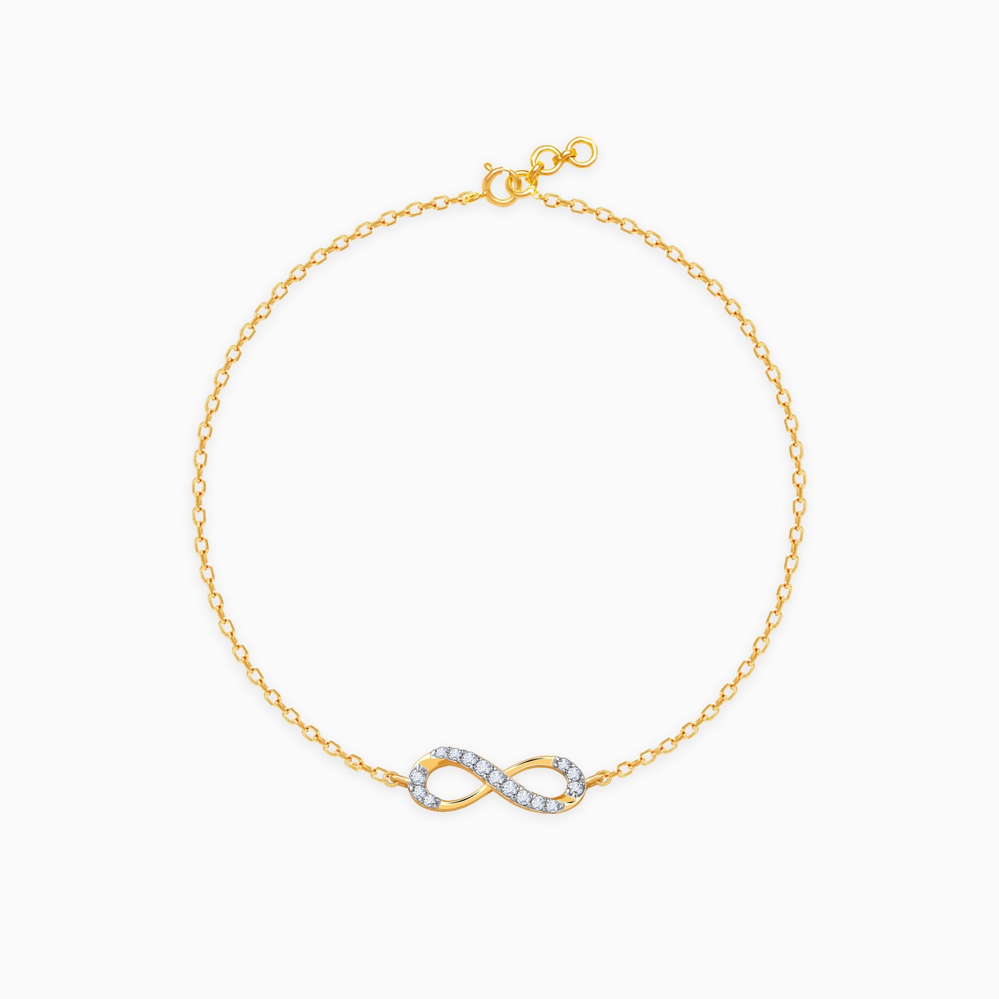 Gold Sparkle In Infinity Diamond Bracelet - Image 1