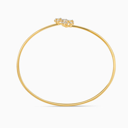 Gold Solbloom Lab Grown Diamond Bangle Bracelet