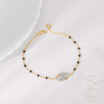 Gold Evil Eye Lab Grown Diamond Bracelet
