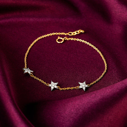 Gold Eternal Star Diamond Bracelet
