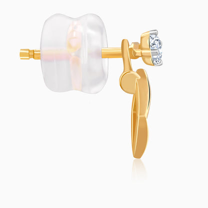 Gold Geometric Radiance Convertible Diamond Earrings