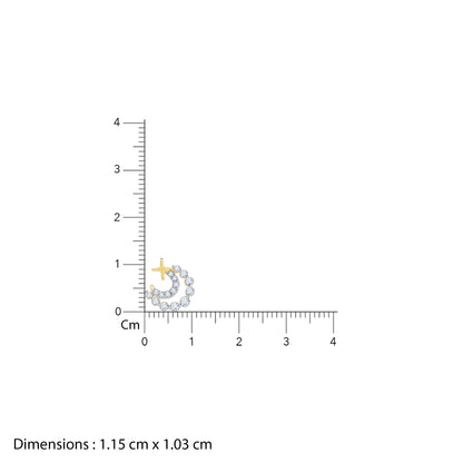Gold Lunar Charm Lab Grown Diamond Earrings