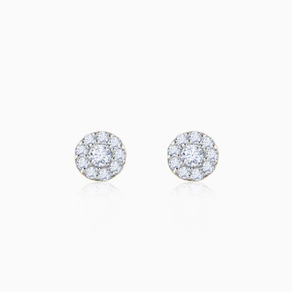 Gold Dayglow Lab Grown Diamond Stud Earrings