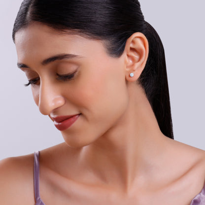 Gold Dayglow Lab Grown Diamond Stud Earrings